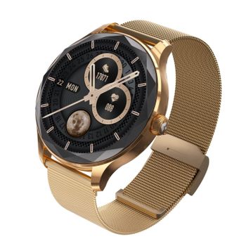 Smartwatch damski Garett Viva różowe złoto stalowy + pasek. Damski Smartwatch Garett. Smartwatch Garett damski na bransolecie. Smartwatch damski w złotym kolorze. Damski Smartwatch Garett na prezent (2).jpg